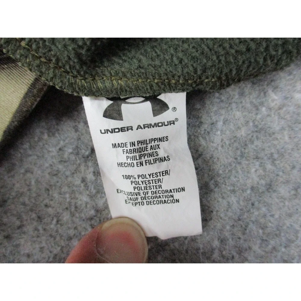 Under Armour Sweatshirt Men 2XL Brown Real Tree Camo 1/4 Zip Cold Gear Sweater